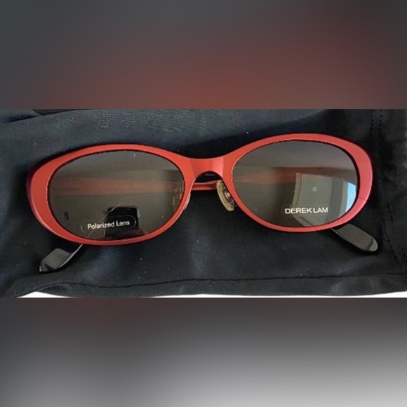 Derek Lam VERONICA Sunglasses Color red BURGUNDY BLOCK TITANIUM POLARIZED LENS main image 8